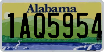 AL license plate 1AQ5954