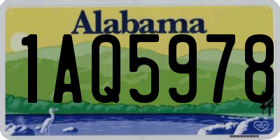 AL license plate 1AQ5978