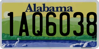 AL license plate 1AQ6038