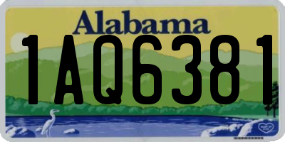 AL license plate 1AQ6381