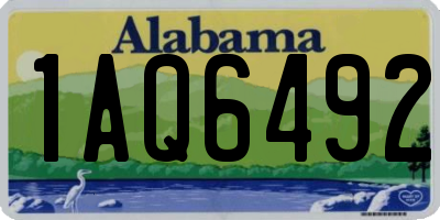 AL license plate 1AQ6492