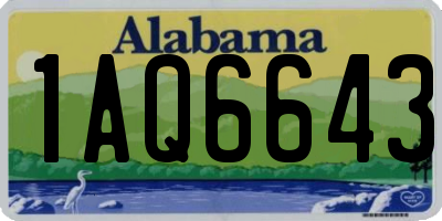 AL license plate 1AQ6643