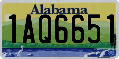 AL license plate 1AQ6651