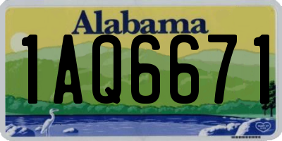 AL license plate 1AQ6671