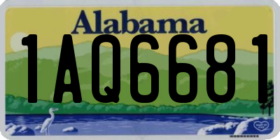 AL license plate 1AQ6681