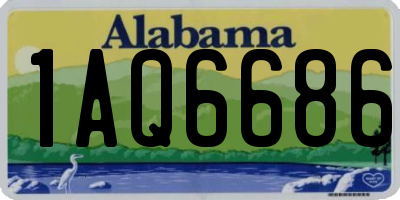AL license plate 1AQ6686