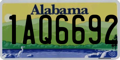 AL license plate 1AQ6692
