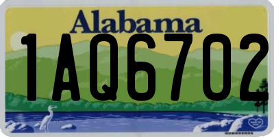 AL license plate 1AQ6702