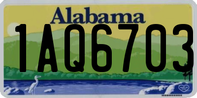 AL license plate 1AQ6703