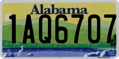 AL license plate 1AQ6707