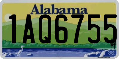 AL license plate 1AQ6755