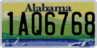 AL license plate 1AQ6768