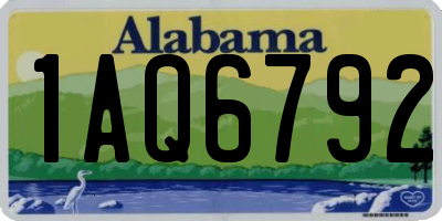 AL license plate 1AQ6792