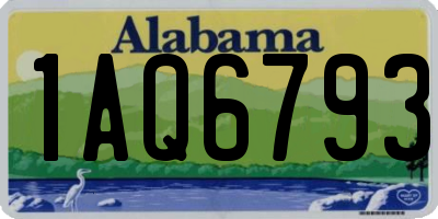 AL license plate 1AQ6793