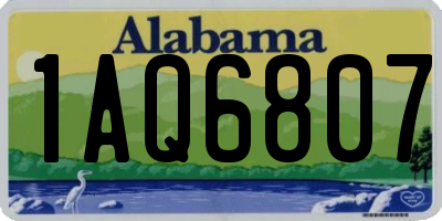 AL license plate 1AQ6807