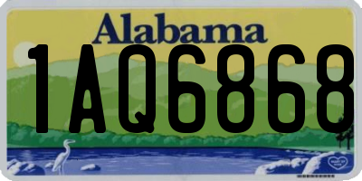 AL license plate 1AQ6868