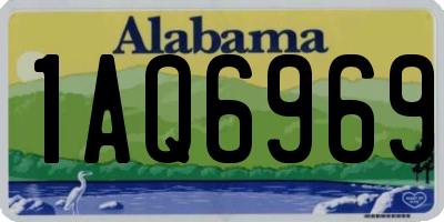 AL license plate 1AQ6969