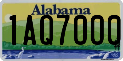 AL license plate 1AQ7000