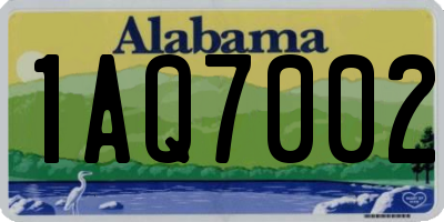 AL license plate 1AQ7002