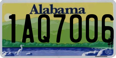 AL license plate 1AQ7006