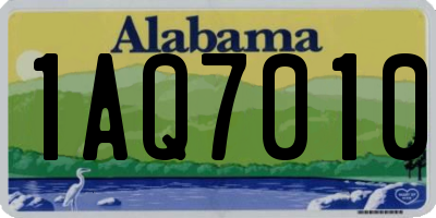 AL license plate 1AQ7010