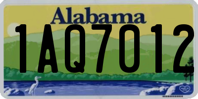 AL license plate 1AQ7012