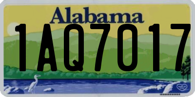 AL license plate 1AQ7017