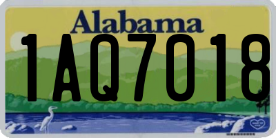 AL license plate 1AQ7018