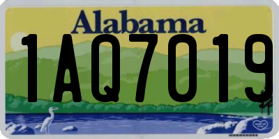 AL license plate 1AQ7019