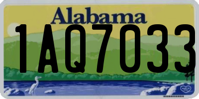 AL license plate 1AQ7033