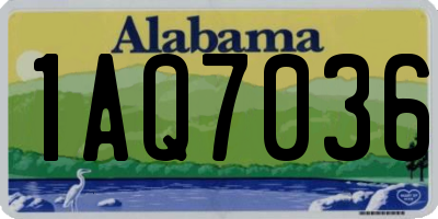 AL license plate 1AQ7036