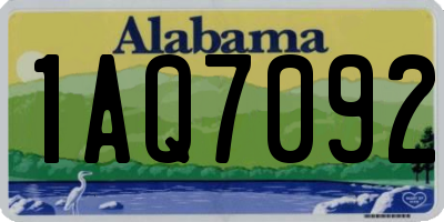 AL license plate 1AQ7092
