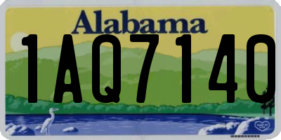 AL license plate 1AQ7140