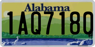 AL license plate 1AQ7180