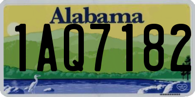 AL license plate 1AQ7182