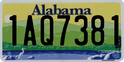 AL license plate 1AQ7381