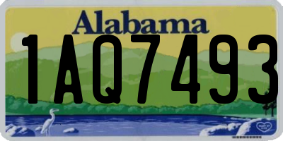 AL license plate 1AQ7493