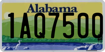 AL license plate 1AQ7500