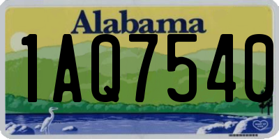 AL license plate 1AQ7540
