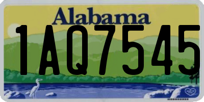 AL license plate 1AQ7545