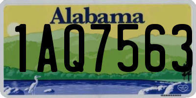 AL license plate 1AQ7563
