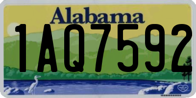 AL license plate 1AQ7592
