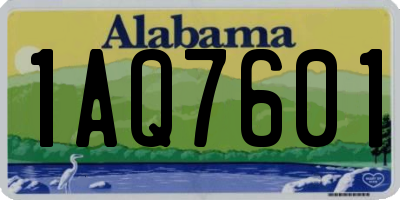 AL license plate 1AQ7601