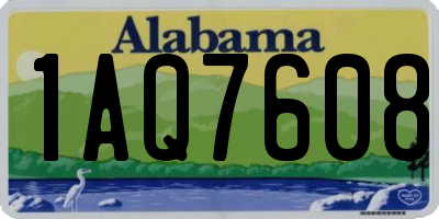AL license plate 1AQ7608