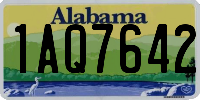 AL license plate 1AQ7642