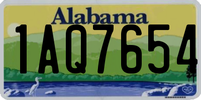 AL license plate 1AQ7654