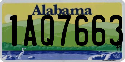 AL license plate 1AQ7663