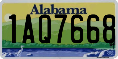 AL license plate 1AQ7668