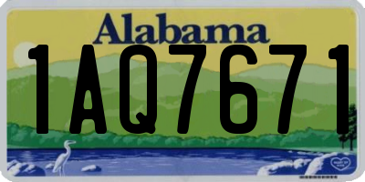 AL license plate 1AQ7671