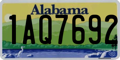 AL license plate 1AQ7692
